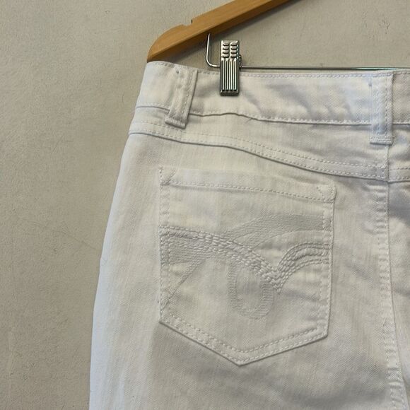 INC International Concepts white skinny regular fit cropped jeans Size 14P EUC - Picture 7 of 9